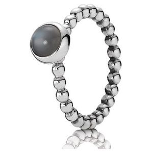 Pandora grey moonstone ring